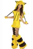 Pikachu Cartoon Costume Woman Halloween Christmas Party Dress