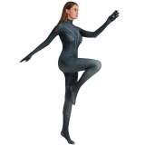 Halloween Black Widow Jumpsuit Cosplay Costume Tights Suit Zentai For Adult Kids