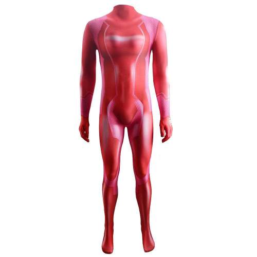 Metroid Prime Samus Aran cosplay costume red style jumpsuit Halloween costume for kids and adult