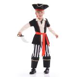 Pirates of The Caribbean Costumes for Kids Captain Jack Cosplay Outfit
