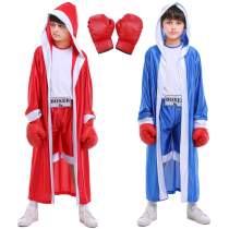 Halloween Child Boys Champion Boxer Uniform Costume Sportswearing