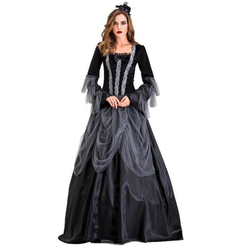 Vampires Costume Halloween Cosplay Dress Gothic Queen Outfit Gorgeous Elegant Witch Cosplay Costume
