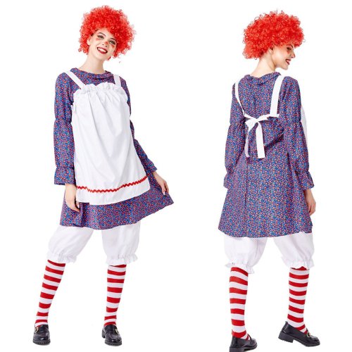 Clown Costumes Halloween Cosplay Crazy Circus Maid Role-playing Uniform Doll skirts Stage Costume