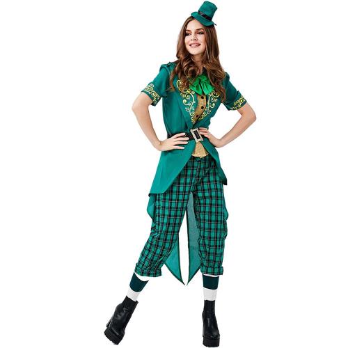 Family Costumes for St. Patrick's Carnival Party Irish Leprechaun Cosplay Women Fairy Halloween