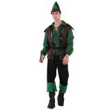 Forest Prince Costumes for Men Halloween Adult Hunter Cosplay Set Green Outfit