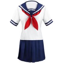 Game Yandere Simulator Cosplay Costume Uniform JK School Uniform Outfit Sailor Suit T-shirt Skirt for Women