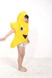 Yellow Star Smile Face Kigurumi Costume Kids Halloween Party Outfit