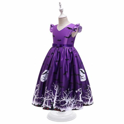 Purple Girl's Dress Halloween Party Performance Costume