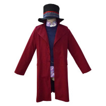 Adult Willy Wonka Charlie and the Chocolate Factory Johnny Depp Cosplay Suit Costume women men