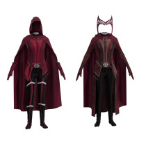 Scarlet Witch suits Costume Wandavision Cosplay with Mask Cloak Halloween