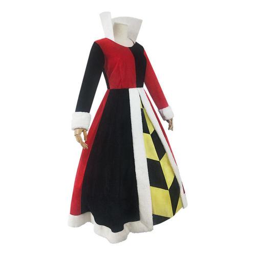 Alice in Wonderland Queen Of Hearts Cosplay Costume Dress Outfits Halloween Carnival Suit