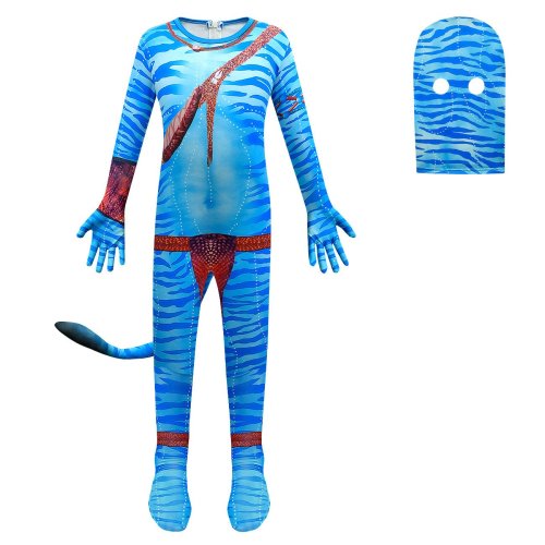 Avatar: The Way of Water Costume Jake Sully Cosplay zentai jumpsuit For Kids