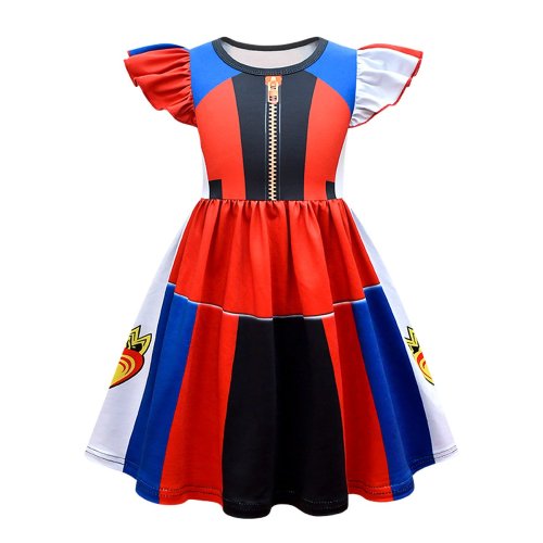 Descendants 3 Costume A-line skirt with flying sleeves Cosplay Dress