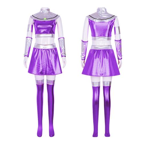 Teen Titans Cosplay Costume Princess Koriand'r Anime Suit Outfit Sets Up For Adults