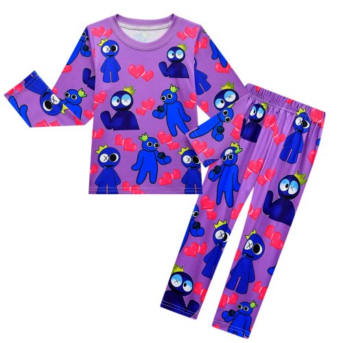 Game Roblox rainbow friends Costume Cosplay Monster print Pajamas set For Kids