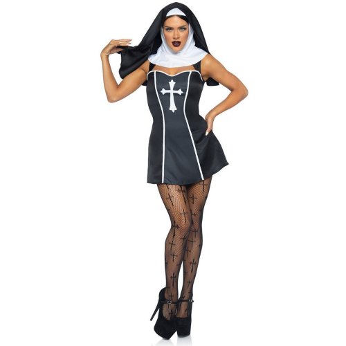 Nun Cosplay Costume Halloween Party Carnival Christian Jesus Fancy Role Play Dress Outfit for Women