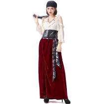 Pirate Cosplay Costume Roleplay Dress Halloween Circus Drama Performance Outfit Set Dress Up For Women