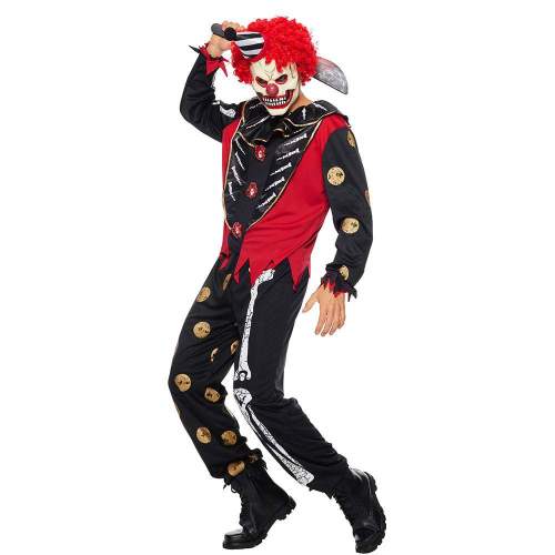 horror clown Cosplay Bone Skull Set Party halloween Costumes for Adult