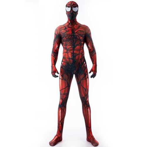 Carnage Red Venom Spider-Man Costume Cosplay Jumpsuit Superhero Bodysuit Halloween Suit Zentai For Adult Kids