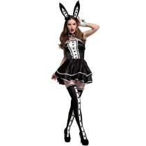 Easter Bunny girl stage Cosplay black tube top cake dress Halloween Costumes for Adult