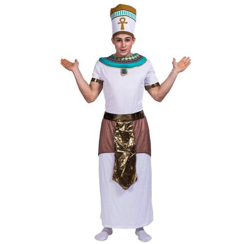 Ancient Pharaoh Egyptian King Cosplay Costume Halloween Carnival Party Stage Outfit Set Dress Up For Men