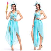 Statue of Liberty Cosplay Costume for Halloween Party Makeup Prom