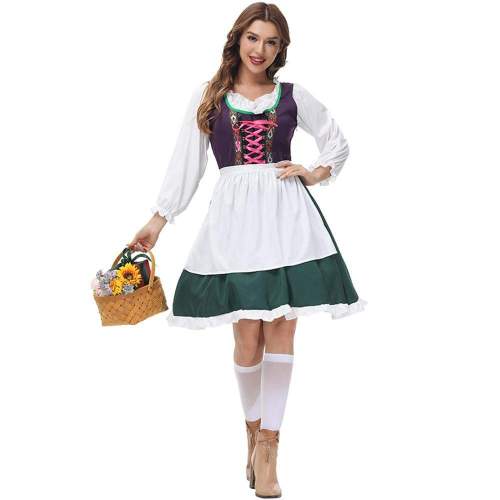 Bavarian traditional skirt Oktoberfest three-piece set halloween Costumes for Adult