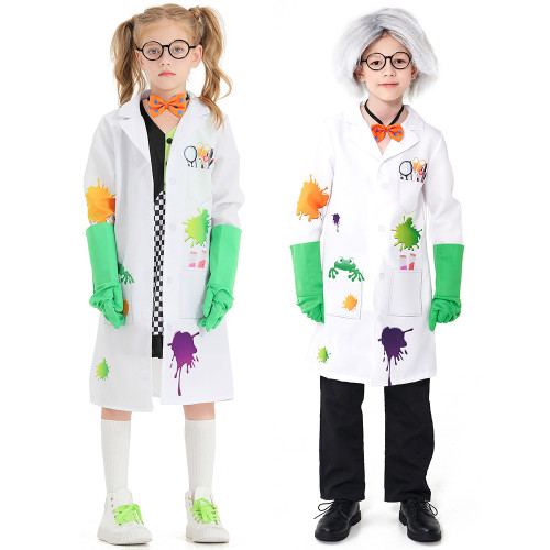 Raving Mad Scientist Girls Halloween carnival costume for Boys