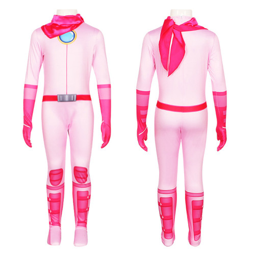 The super mario bros movie Princess Peach Jumpsuit Cosplay Costume Halloween Carnival Party