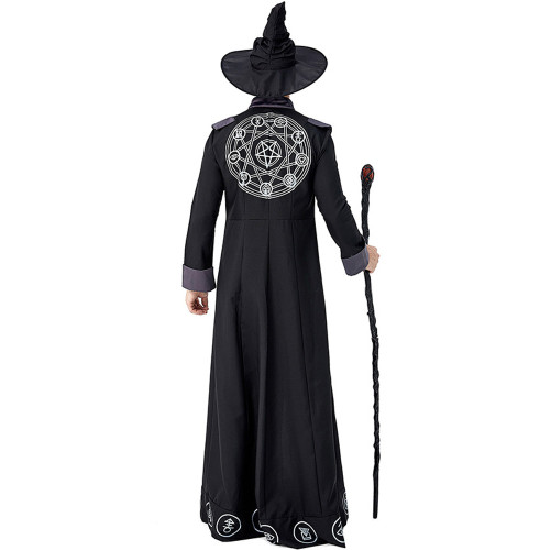 Robe Sorcerer Wizard Witch Family Halloween Cosplay Costume  Adults Kids