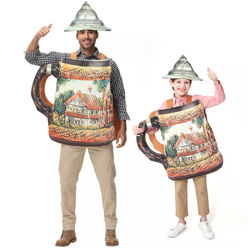 German Traditional Oktoberfest Mugs Funny Halloween Cosplay Costume For Adults