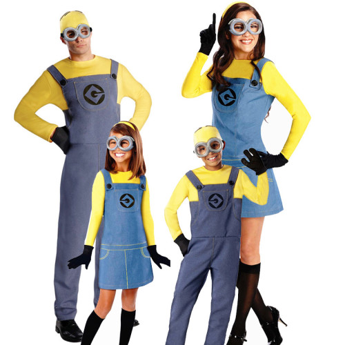Despicable Me Minions Adult Kids Cartoon Cosplay Party Costume Suits Mens Women Halloween