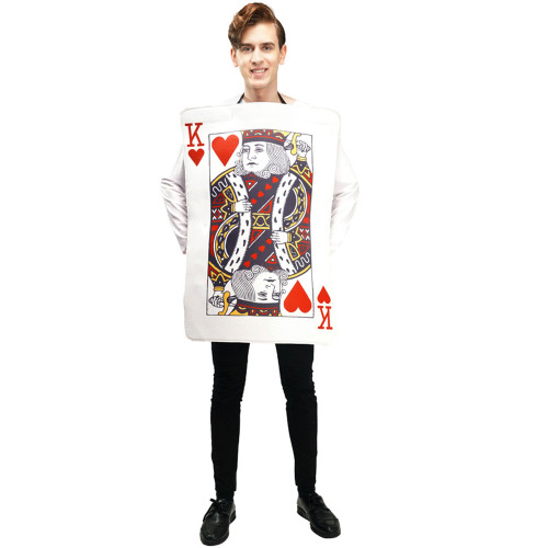 Poker Couple Funny Queen Clubs King of Hearts Cosplay Costume Halloween Carnival Suit