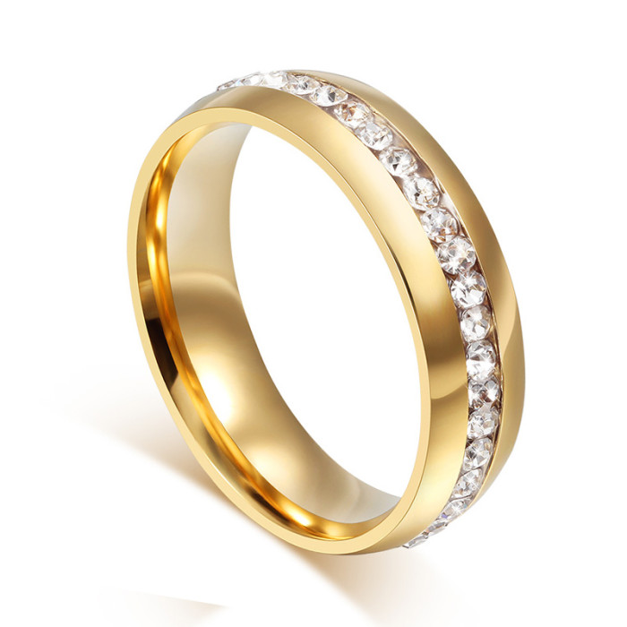 Stainless Steel CZ Wedding Rings