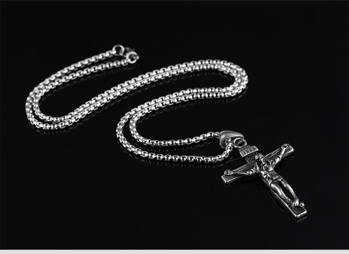 Steel Jesus Cross Necklace Wholesale