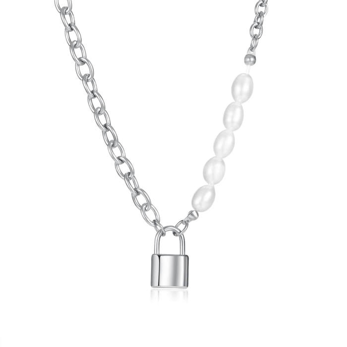 Wholesale Stainless Steel Women Necklace with Lock