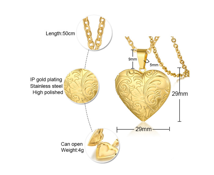 Wholesale Stainless Steel Heart Locket Necklace Near Me