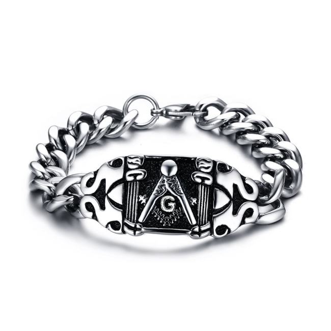 Stainless Steel Mens Masonic Bracelets Wholesale