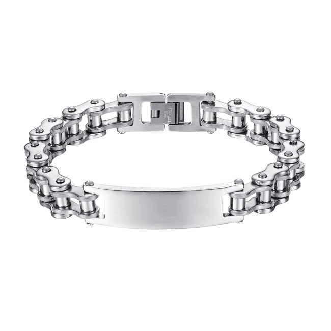 Wholesale Stainless Steel Motorcycle Bike Chain Link ID Bracelet