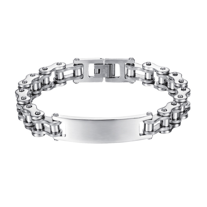 Wholesale Stainless Steel Motorcycle Bike Chain Link ID Bracelet