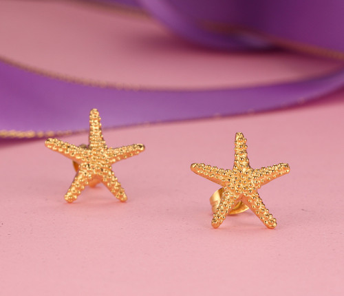 Wholesale Stainles Steel Starfih Stud Earrings for Women