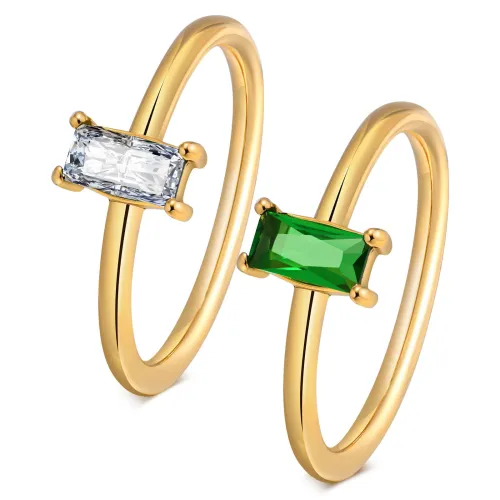 Wholesale Stainless Steel Women Ring with CZ