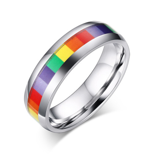 Wholesale Stainless Steel Gay Pride Rings for Sale