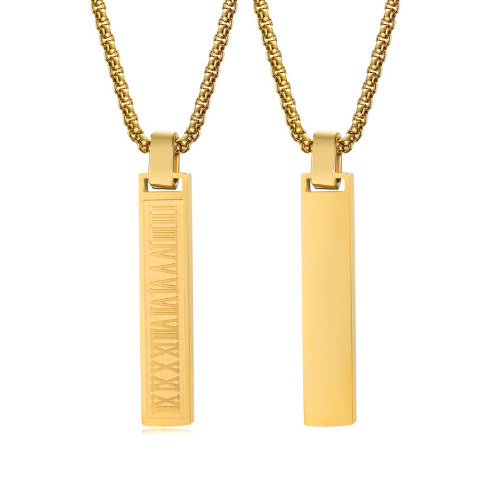 Wholesale Stainless Steel Mens Vertical Pendant