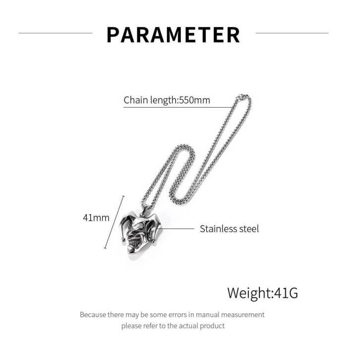 Wholesale Stainless Steel Clown Pendant