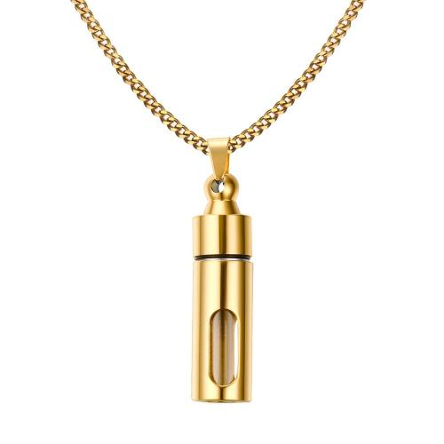 Wholesale Gold Stainless Steel Perfume Bottle Pendant Jewelry