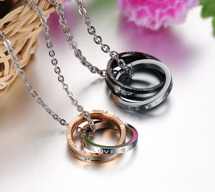 Wholesale Stainless Steel Couple Chain Pendant