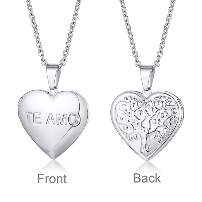 Wholesale Stainless Steel Womens Pendant Necklace Silver