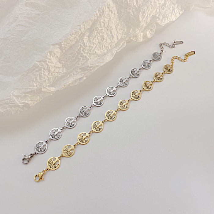 Wholesale Stainless Steel Life Tree Bracelet