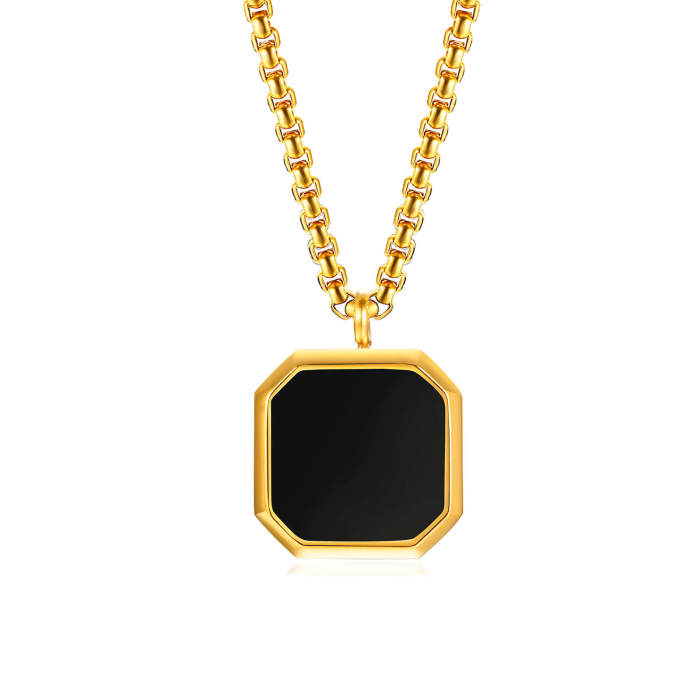 Wholesale Stainless Steel Mens Square Pendant